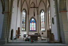 Das Gerüst ist in der Stadtpfarrkirche abgebaut (Foto: Karl-Franz Thiede)